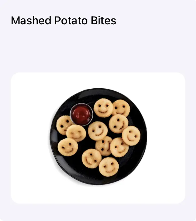 smiley mashed potato bites
